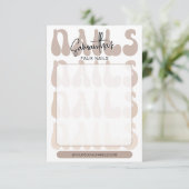 Retro Beige Acrylic Nails Care Guide Display Cards (Staand voorkant)
