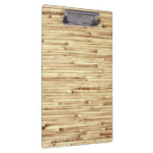 Retro Beige Bamboo Textielpatroon Klembord (Rechts)