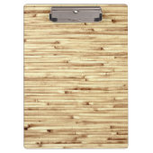 Retro Beige Bamboo Textielpatroon Klembord (Voorkant)