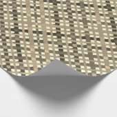 Retro Beige Brown Plaid Cadeaupapier (Hoek)