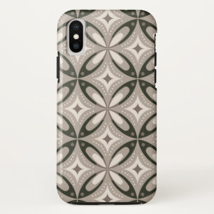 Retro Beige & Bruine Geometrische Vormen Case-Mate iPhone Case