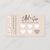 Retro Beige Crème Moderne Wimper Schoonheid Nails  Klantenkaartje (Achterkant)