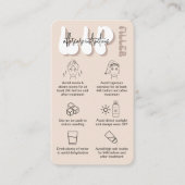 Retro Beige Logo Lipvuller Post Treatment Care Visitekaartje (Voorkant)