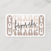 Retro Beige Modern Business Bedankt Korting Informatiekaartje (Voorkant)