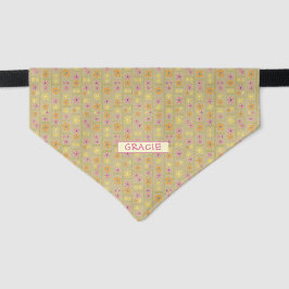 Retro Beige Patchwork Bloem Motief Custom Medium