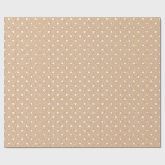 Retro Beige Polka Dot Pattern Trendy Chic Gift Cadeaupapier (Vlak)