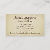 Retro Beige Tone Professional Visitekaartje (Achterkant)