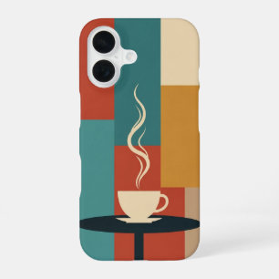 Retro Beker op Ronde Tafel iPhone 16 Hoesje