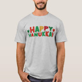 Retro belettering Happy Chanoeka T-shirt (Voorkant)
