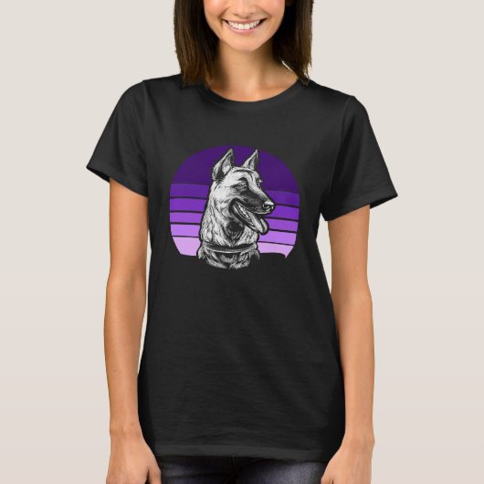 Retro Belgian Malinois 1 T-shirt (Voorkant)