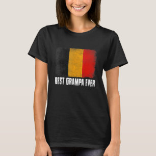 Retro België Vlag Beste Grampa Ooit Vaderdag T-shirt