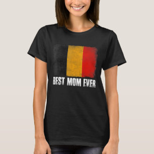 Retro België Vlag Beste Mam Ooit Moederdag T-shirt