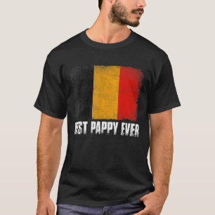 Retro België Vlag Beste Pappy Ooit Vaderdag T-shirt