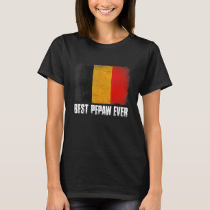 Retro België Vlag Beste Pepaw Ooit Vaderdag T-shirt