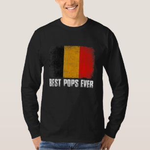 Retro België vlag Beste Poppen per Vaderdag T-shirt