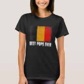 Retro België vlag Beste Poppen per Vaderdag T-shirt (Voorkant)