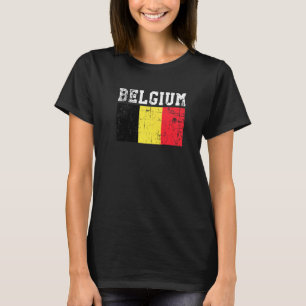 Retro  België Vlaggen Belgische roots T-shirt