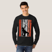 Retro Believe Archery Archer Bow Arrow Orange Whit T-shirt (Voorkant volledig)