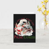 Retro Believe Trein Noordpool Polar Express Allema Kaart (Gele Bloem)