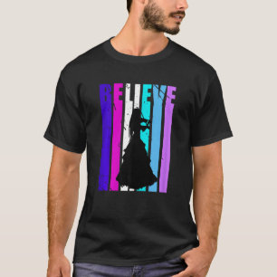 Retro Believe Vioolspeler Vrouw T-shirt