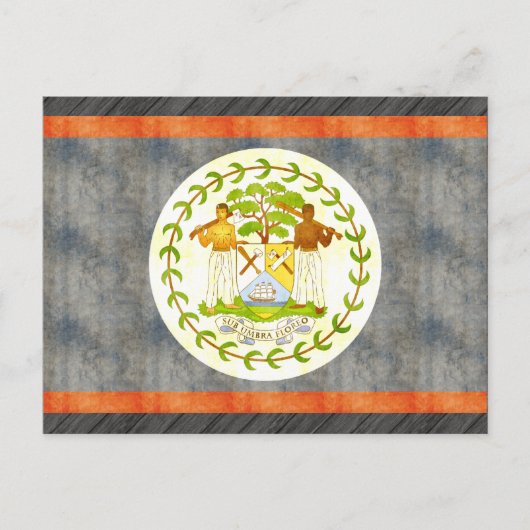 Retro  Belize vlag Briefkaart (Voorkant)