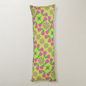 Retro Bell Flower Mandalas Green Body Pillow Lichaamskussen (Achterkant (Verticaal))