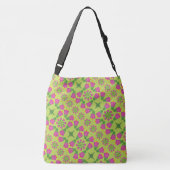 Retro Bell Flower Mandalas Green Crossbody Bag Crossbody Tas (Achterkant)