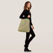 Retro Bell Flower Mandalas Green Crossbody Bag Crossbody Tas (Op model)