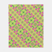 Retro Bell Flower Mandalas Green Fleece Blanket Deken (Voorkant)