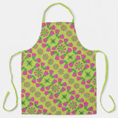 Retro Bell Flower Mandalas Green Large Schort (Voorkant)