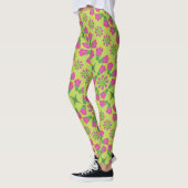 Retro Bell Flower Mandalas Green Leggings (Links)