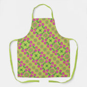Retro Bell Flower Mandalas Green Medium Schort (Voorkant)