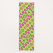 Retro Bell Flower Mandalas Green Yoga Mat (Voorkant)
