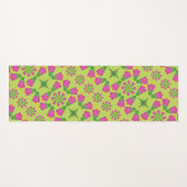 Retro Bell Flower Mandalas Green Yoga Mat (Voorkant (horizontaal))