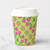 Retro Bell Flower Mandalas Groenboek Cups Papieren Bekers (Links)