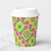 Retro Bell Flower Mandalas Groenboek Cups Papieren Bekers (Voorkant)