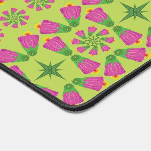 Retro Bell Flower Mandalas Groene Bureaumat (Hoek)
