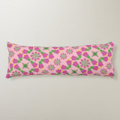 Retro Bell Flower Mandalas Pink Body Pillow Lichaamskussen (Voorkant)