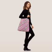 Retro Bell Flower Mandalas Pink Crossbody Bag Crossbody Tas (Op model)