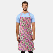 Retro Bell Flower Mandalas Pink Large Schort (Gedragen)