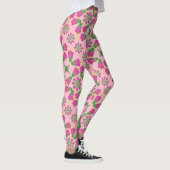 Retro Bell Flower Mandalas Pink Leggings (Rechts)