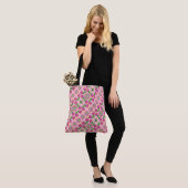 Retro Bell Flower Mandalas Pink Tas (2 maten) (Op model)