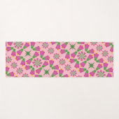 Retro Bell Flower Mandalas Pink Yoga Mat (Voorkant (horizontaal))