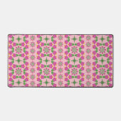 Retro Bell Flower Mandalas Roze Bureaumat (Voorkant)