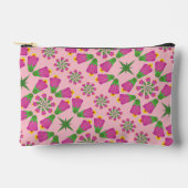 Retro Bell Flower Mandalas Roze Kleine Pouch Etui (Voorkant)