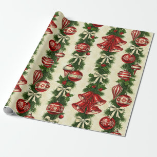 Retro Bellen & Strikken Cadeaupapier