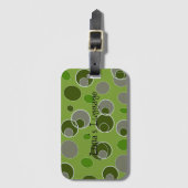 Retro bellenpatroon bagagelabel (Voorkant (verticaal))