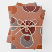 Retro bellenpatroon inpakpapier vel (In situ)