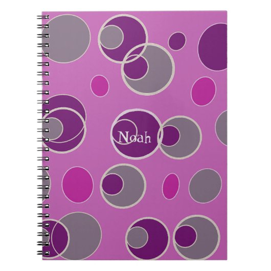 Retro bellenpatroon notitieboek (Voorkant)