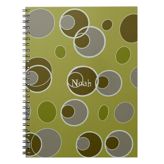Retro bellenpatroon notitieboek (Voorkant)